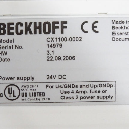 Beckhoff Netzteil und I/O-Schnittstelle CX1100-0002
