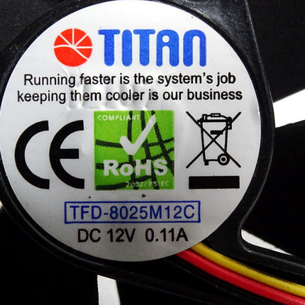 Titan Lüfter TFD-8025M12C 80mm 12VDC 0.11A - Maranos.de