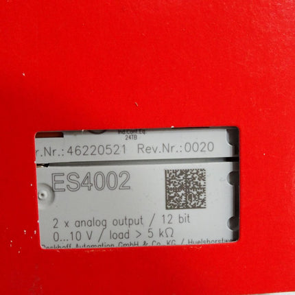 Beckhoff ES4002 analoge Ausgangsklemme / Neu OVP - Maranos.de