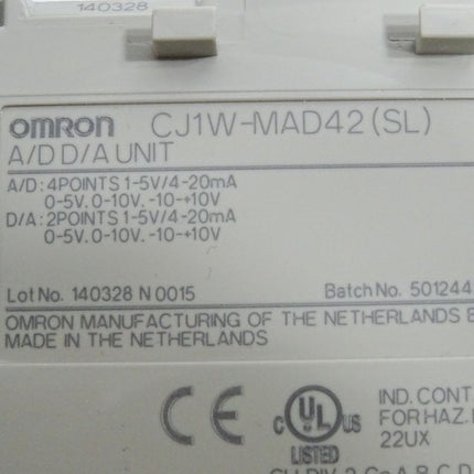 Omron A/D D/A Unit CJ1W-MAD42