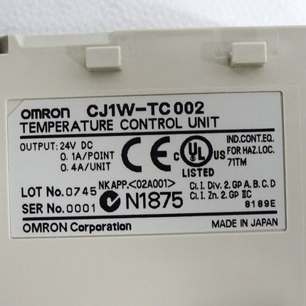 Omron Temperature Control Unit CJ1W-TC002