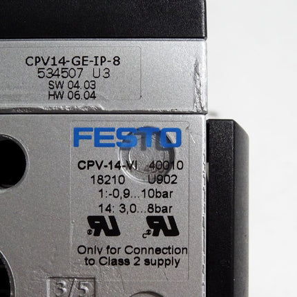Festo Ventilinsel 18210 CPV-14-VI 534507 CPV14-GE-IP-8 161362 162550