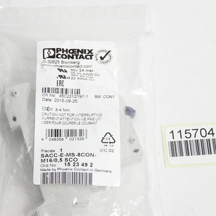 Phoenix Contact 1523492 SACC-E-MS-8CON-M16/0,5 SCO Gerätesteckverbinder/ Neu OVP - Maranos.de