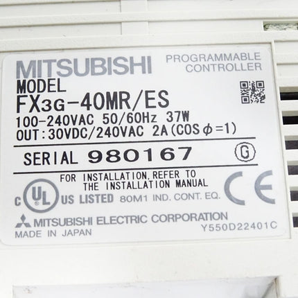 Mitsubishi FX3G-40MR/ES 37W SPS-Grundgerät / Halterung gebrochen - Maranos.de