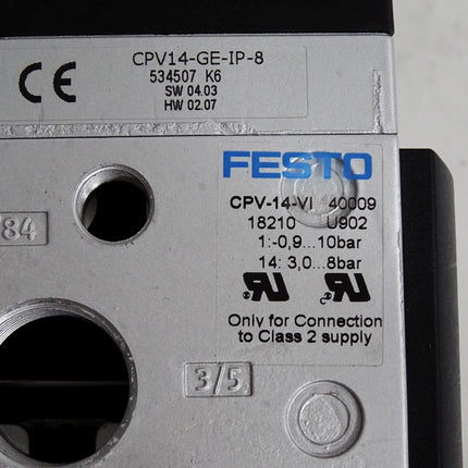 Festo Ventilinsel 18210 CPV-14-VI 534507 CPV14-GE-IP-8 161362 162550