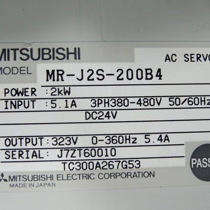 Mitsubishi AC Servo MR-J2S-200B4 2kW - Maranos.de