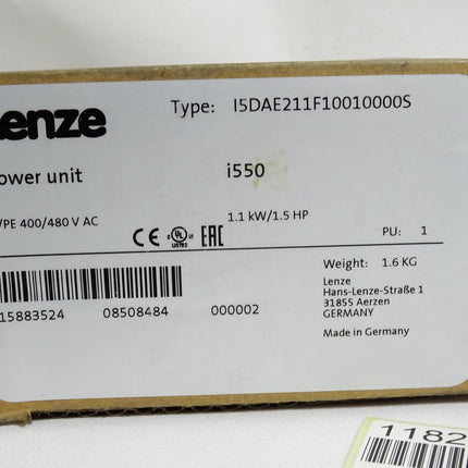 Lenze Power Unit i550 I5DAE211F10010000S 1.1kW 15883524 / Neu OVP - Maranos.de