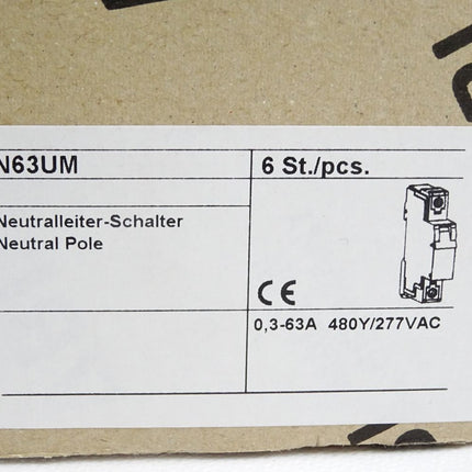 ABL Neutralleiter-Schalter N63UM / Inhalt:6 Stück / Neu OVP - Maranos.de