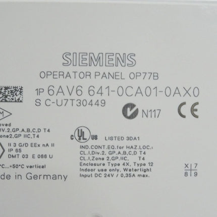 Siemens Panel OP77B 6AV6641-0CA01-0AX0 6AV6 641-0CA01-0AX0 - Maranos.de