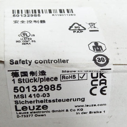 Leuze electronic Safety Controller 50132985 MSI 410-03 / Neu OVP versiegelt - Maranos.de