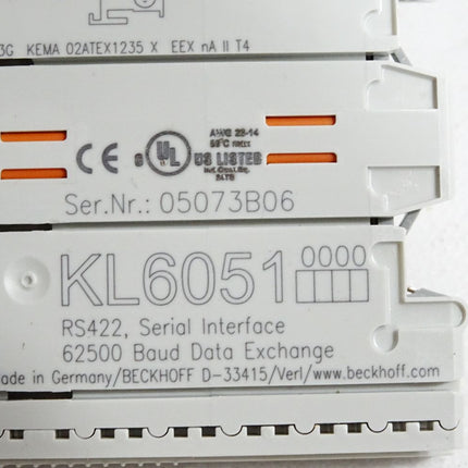 Beckhoff serielle Schnittstellenklemme KL6051 0000