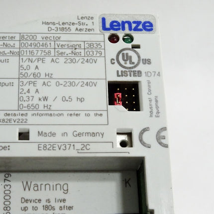 Lenze 8200 vector 00490461 E82EV371_2C E82EV371K2C 0.37kW - Maranos.de