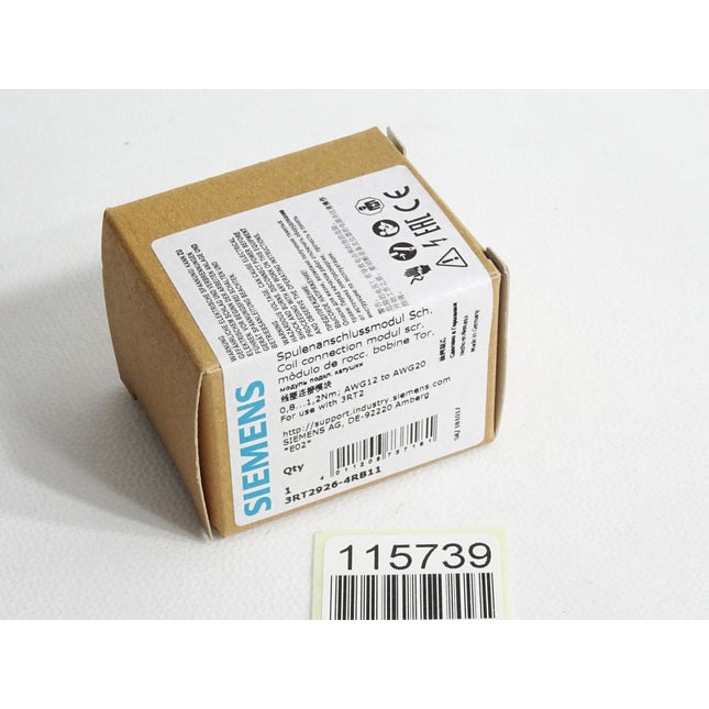 Siemens Spulenanschlussmodul 3RT2926-4RB11 / Neu OVP - Maranos.de