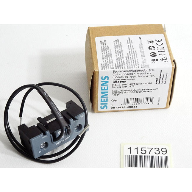 Siemens Spulenanschlussmodul 3RT2926-4RB11 / Neu OVP - Maranos.de