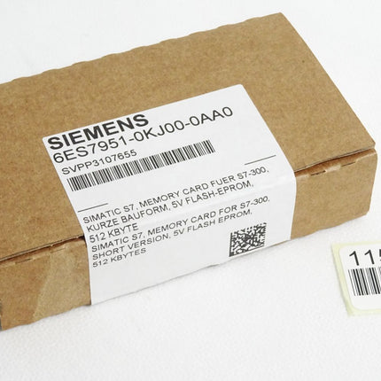 Siemens S7-300 Memory Card 512KB 6ES7951-0KJ00-0AA0 6ES7 951 Neu OVP versiegelt - Maranos.de