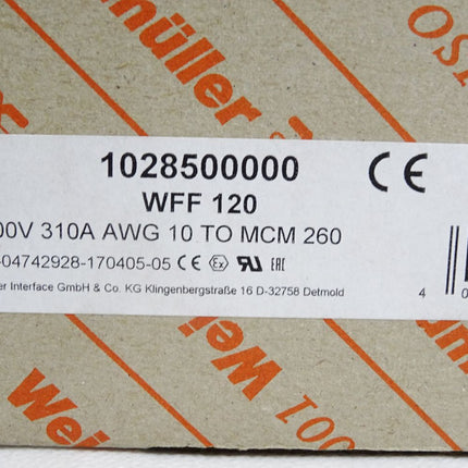 Weidmüller 1028500000 WFF120 / Inhalt:5 Bolzenklemmen / Neu OVP - Maranos.de