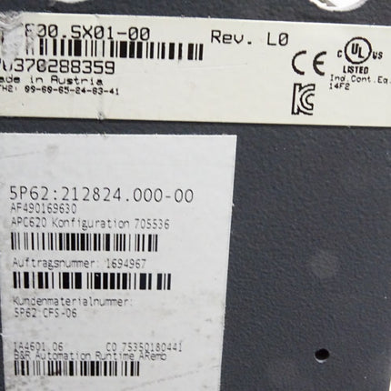 B&R 5PC800.5SX01-00 Rev.L0 5P62:212824.000-00 Industrie PC - Maranos.de