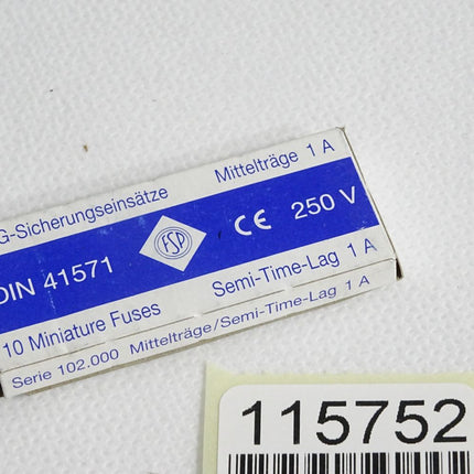 Püschel 10 G-Sicherungseinsätze 1A 250V 102.000 / Neu OVP - Maranos.de