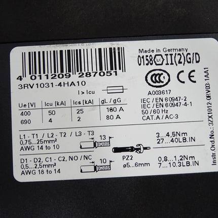 Siemens 3RV1031-4HA10 Leistungsschalter - Maranos.de