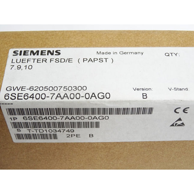 Siemens Lüfter MICROMASTER 430/440 FSD/E 6SE6400-7AA00-0AG0 / Neu OVP versiegelt - Maranos.de