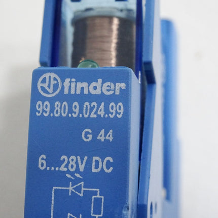 Finder Relais 44.52 6A 250VAC mit Sockel 95.95.3 und Steckmodul 99.80.9.024.99 - Maranos.de