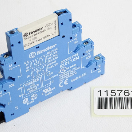 Finder Relais 34.51.7.024.0010 mit Sockel 93.01.7.024 - Maranos.de