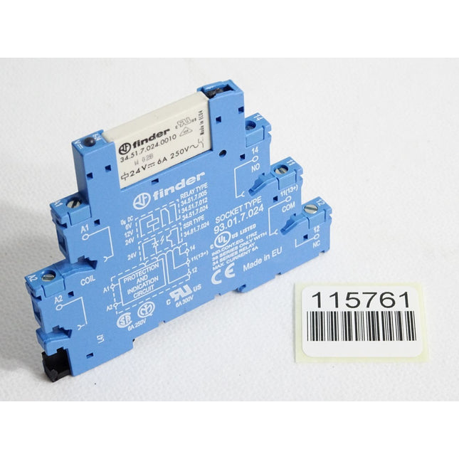 Finder Relais 34.51.7.024.0010 mit Sockel 93.01.7.024 - Maranos.de