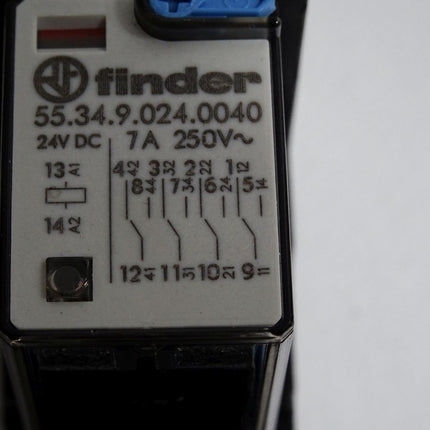 Finder Relais 55.34.9.024.0040 mit Sockel 94.84.30 / Unbenutzt - Maranos.de