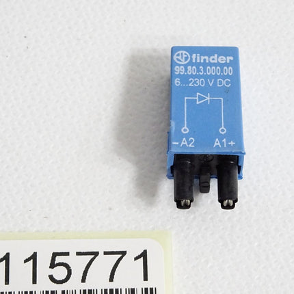 Finder Steckmodul mit Freilaufdiode ohne LED 99.80.3.000.00 6…230VDC / Unbenutzt - Maranos.de