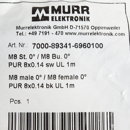 Murr Elektronik Signal-Verbindungsleitung 7000-89341-6960100 / Neu OVP
