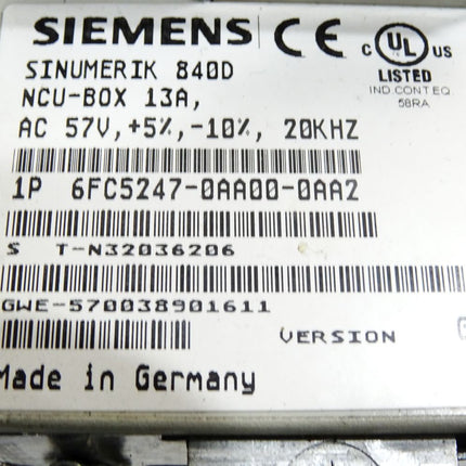 Siemens Sinumerik 840D NCU-Box 13A 6FC5247-0AA00-0AA2 Version G - Maranos.de
