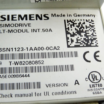 Siemens Simodrive LT-Modul INT.50A 6SN1123-1AA00-0CA2 Version A - Maranos.de