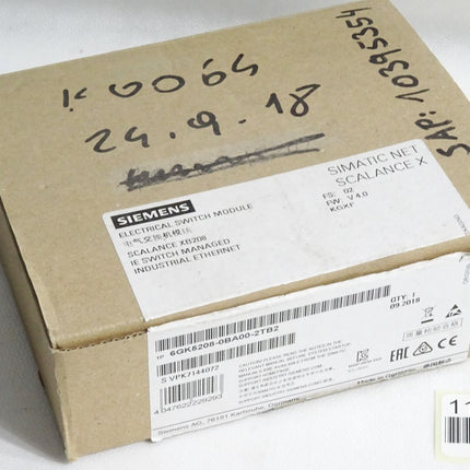 Siemens Scalance XB208 Ethernet Switch 6GK5208-0BA00-2TB2 / Neu OVP - Maranos.de