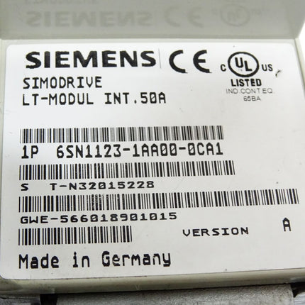 Siemens Simodrive LT-Modul INT.50A 6SN1123-1AA00-0CA1 Version A - Maranos.de