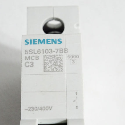 Siemens Leitungsschutzschalter 5SL6103-7BB MCB C3 / Unbenutzt - Maranos.de