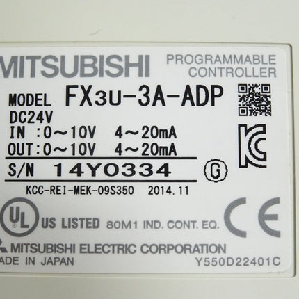Mitsubishi Electric FX3U-3A-ADP Analogmodul - Halterung fehlt - Maranos.de
