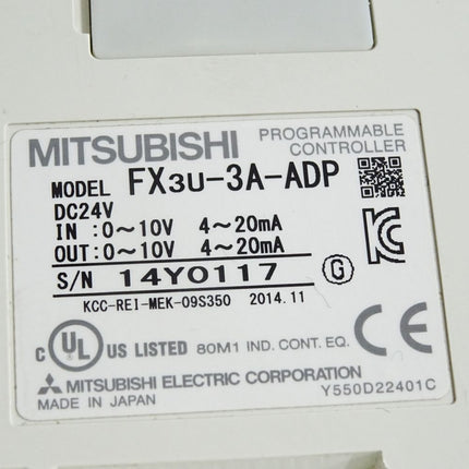 Mitsubishi Electric FX3U-3A-ADP Analogmodul - Maranos.de