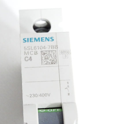 Siemens Leitungsschutzschalter 5SL6104-7BB MCB C4 / Unbenutzt - Maranos.de