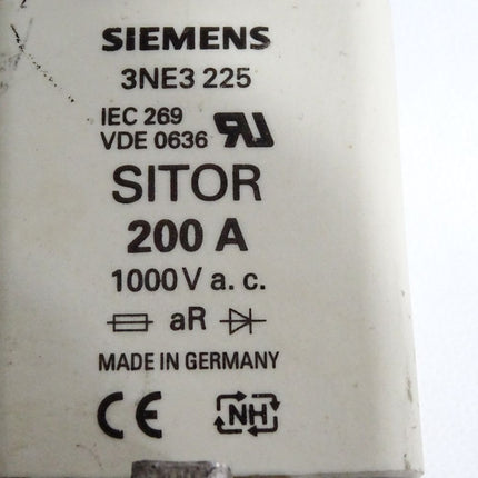 Siemens 3NE3225 Sitor 200A 1000VAC Sicherungseinsatz - Maranos.de