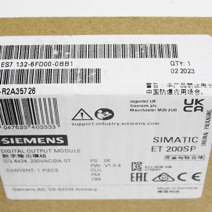 Siemens ET200SP DO 6ES7132-6FD00-0BB1 6ES7 132-6FD00-0BB1 / Neu OVP versiegelt - Maranos.de