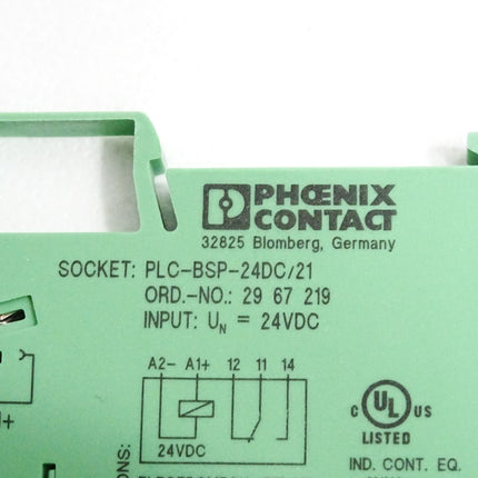 Phoenix Contact Relais mit Sockel PLC-BSP- 24DC/21 2967219 + 2961105 Unbenutzt - Maranos.de
