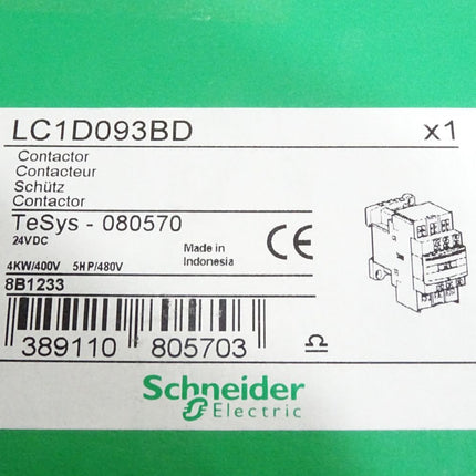 Schneider Electric Schütz LC1D093BD TeSys 080570 / Neu OVP - Maranos.de