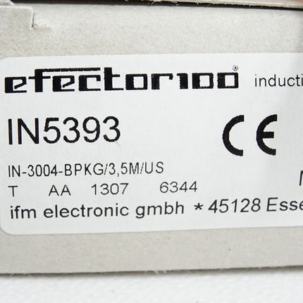 Ifm electronic Induktiver Sensor IN5393 IN-3004-BPKG/3,5M/US / Neu OVP