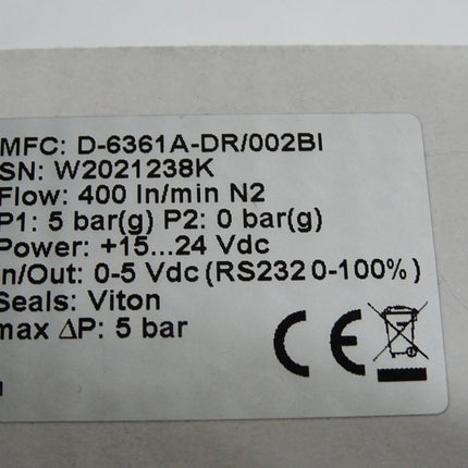 Bronkhorst Mass Flow Meter D-6361A-DR/002BI / Neu OVP - Maranos.de