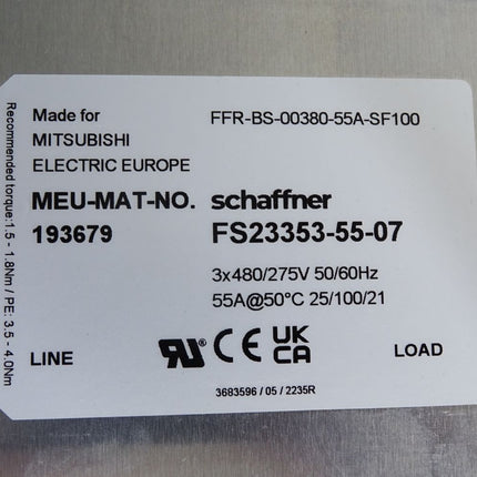 Mitsubishi Schaffner FS23353-55-07 Noise Filter - Maranos.de