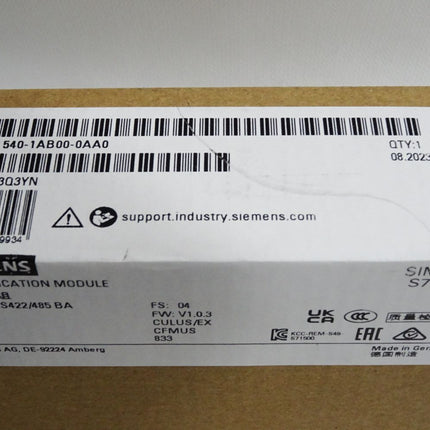 Siemens S7-1500 CM 6ES7540-1AB00-0AA0 6ES7 540-1AB00-0AA0 / Neu OVP versiegelt - Maranos.de