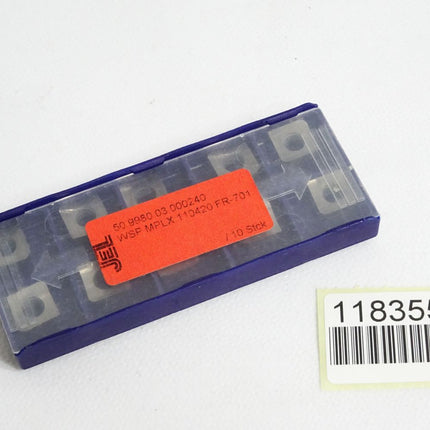JEL Wendeschneidplatte WSP MPLX 110420 FR-701 50.9980.03.000240 Inhalt:10 Stück - Maranos.de