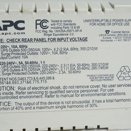 APC back-UPS CS 500VA BK500-EI