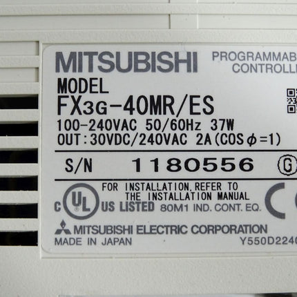 Mitsubishi Electric FX3G-40MR/ES 37W SPS-Grundgerät - Maranos.de