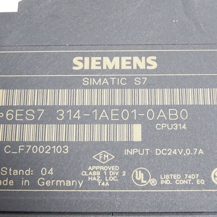 Siemens S7-300 CPU314 6ES7314-1AE01-0AB0 6ES7 314-1AE01-0AB0 - Maranos.de